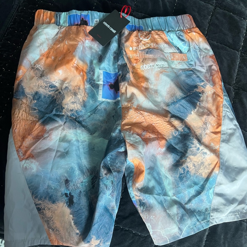 Roberto Cavalli - GLOBAL EARTH-PRINT SHORTS
